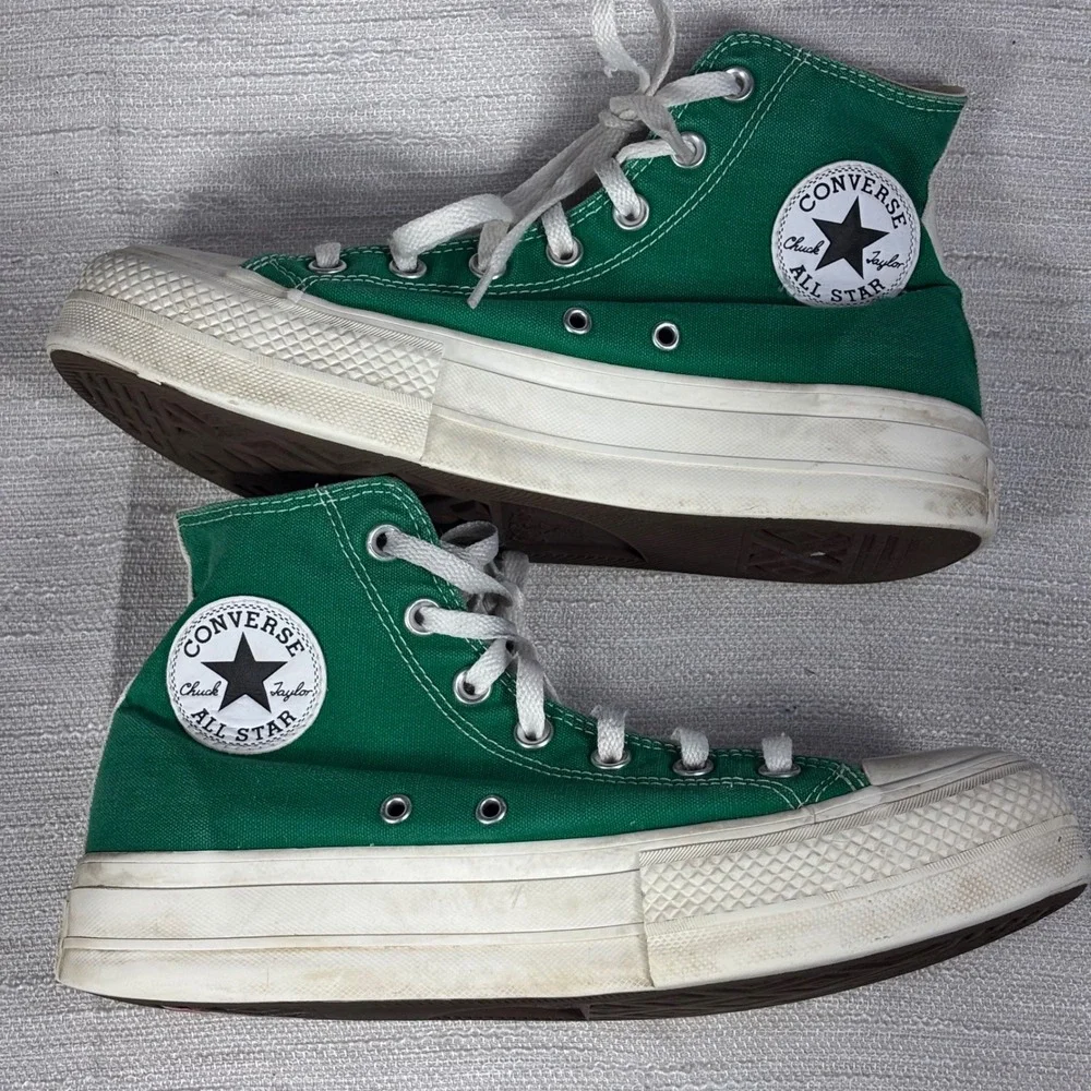 Converse Chuck Taylor All Star High Top Sneakers Navy Green Colorblock - Picture 7 of 11